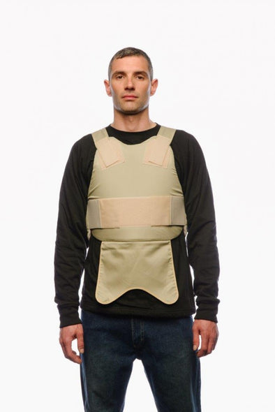 Model wearing the Blade Runner Anti-Stab Covert Vest