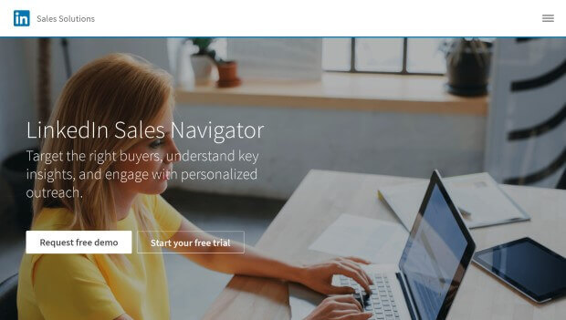 LinkedIn Sales Navigator home page