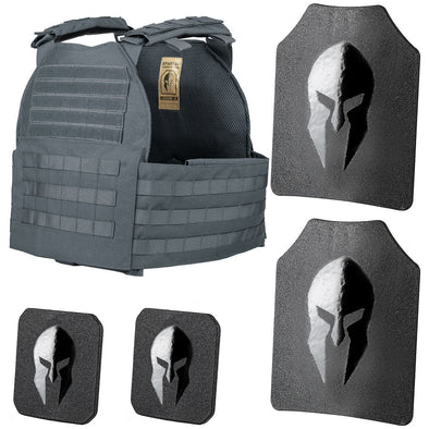 Spartan Armor Systems Level III AR500 And Legion XL Plate Carrier Package in Grey